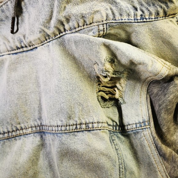 Ardene Eighty Two Denim Hooded Jacket, Gray, Small - Picture 4 of 9